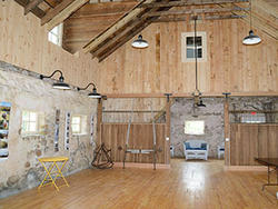 stone barn interior