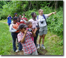 School group birding